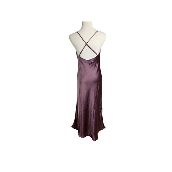 Show Me Your Mumu Verona Cowl Dress Dusty Plum Luxe Satin Sz XS - Picture 3 of 4
